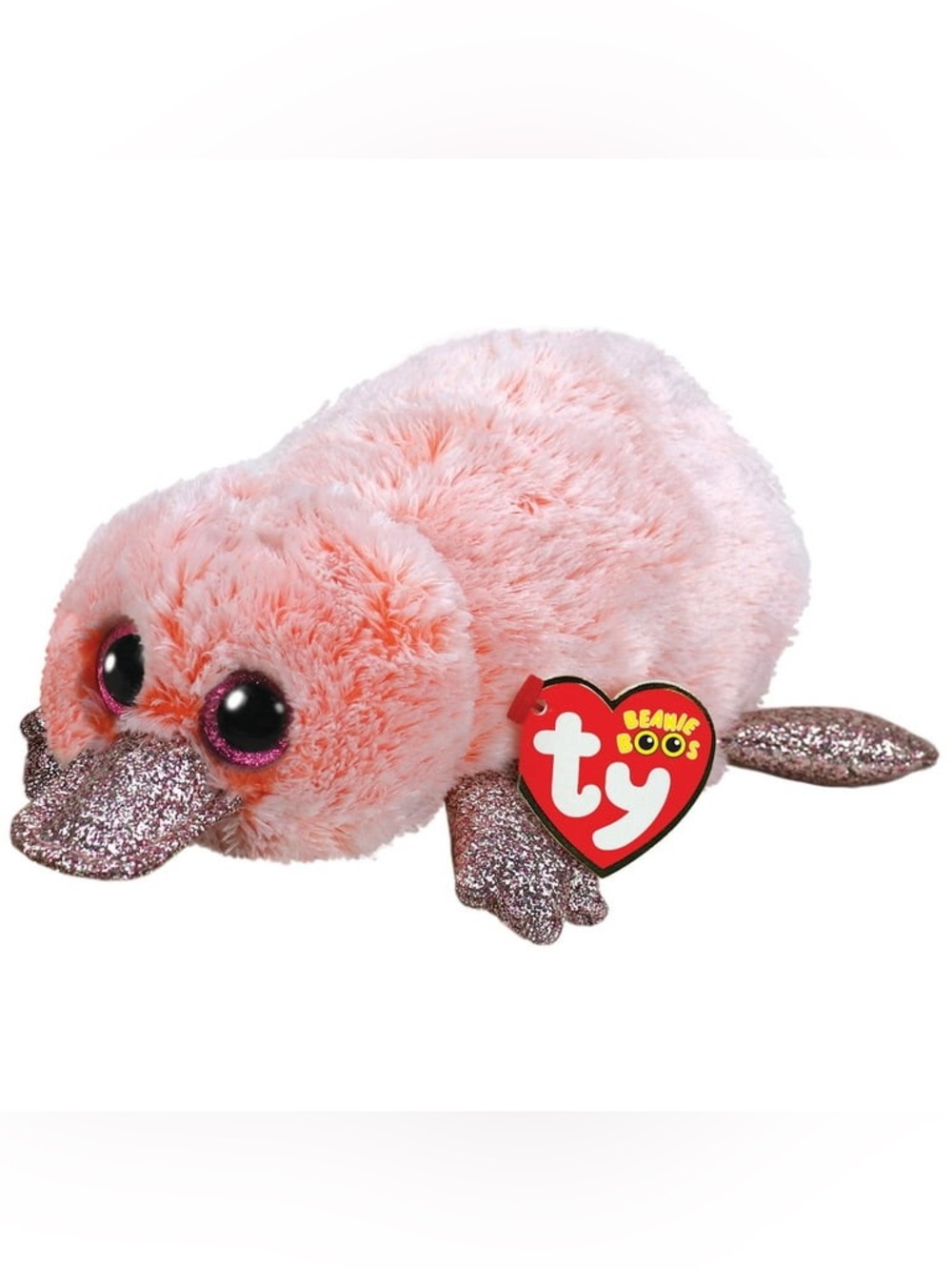 TY Beanie Boos - WILMA the Pink Platypus (Glitter Eyes) (REGULAR SIZE 6" Plush)